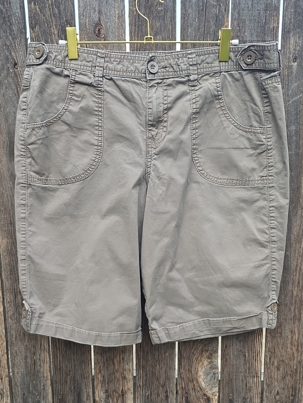 Calvin Klein Jeans Women's Taupe Light Brown Bermuda Shorts